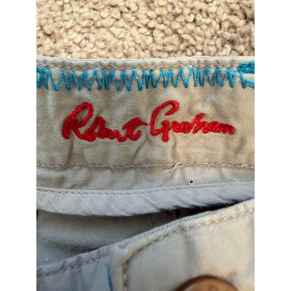 Robert Graham Mens Classic Fit Chino Shorts Tan Khaki Size 32 Stretch Cotton - Picture 3 of 5